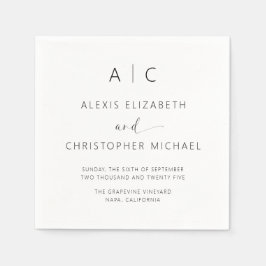 Servilleta De Papel Boda elegante Minimalista moderna