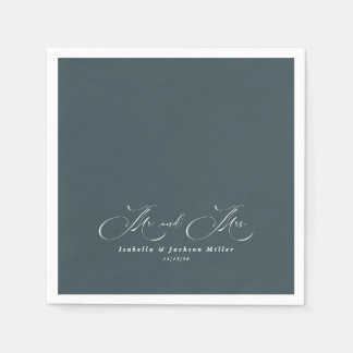 Servilleta De Papel Boda elegante Minimalista simple y blanca