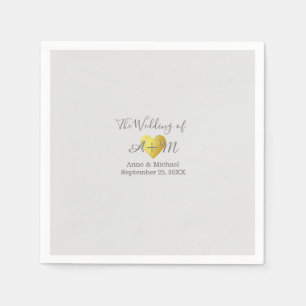 Servilleta De Papel Boda elegante moda gris pálido