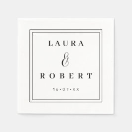 Servilleta De Papel Boda elegante sencillo y elegante personalizado