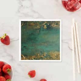 Servilleta De Papel Boda elegante verde esmeralda