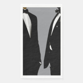 Servilleta De Papel Boda elegante y moderno de los homosexuales