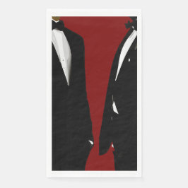 Servilleta De Papel Boda elegante y moderno de los homosexuales