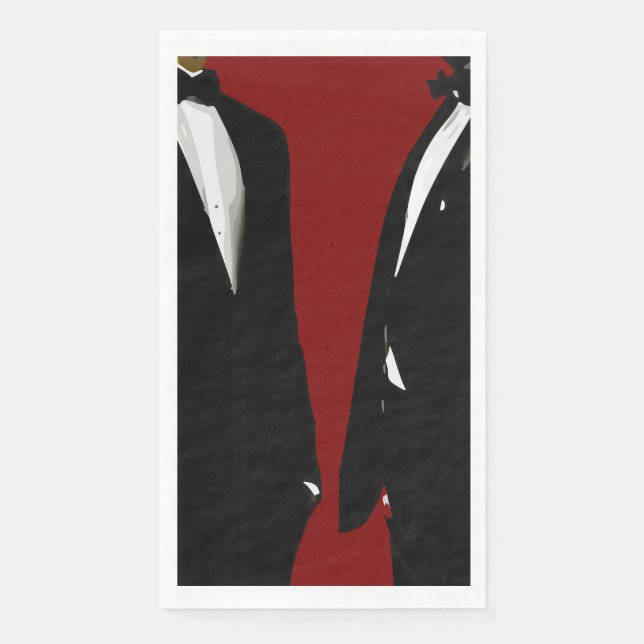 Servilleta De Papel Boda elegante y moderno de los homosexuales (Anverso)