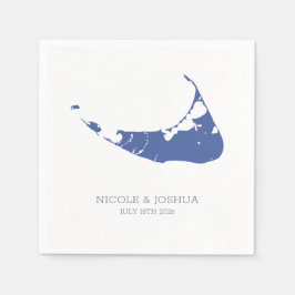 Servilleta De Papel Boda en la isla de Nantucket azul Nantucket