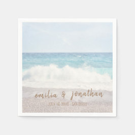 Servilleta De Papel Boda en la Playa | Boda junto al Mar