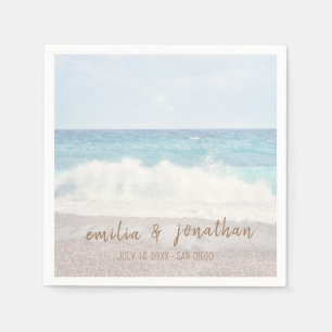 Servilleta De Papel Boda en la Playa   Boda junto al Mar