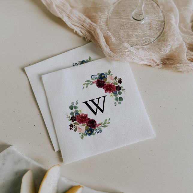 Servilleta De Papel Boda en monograma de caligrafía moderna rusa de ot (Subido por el creador)