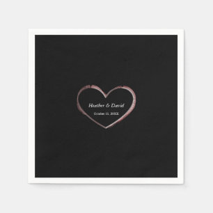 Servilleta De Papel Boda encantador y atractivo del corazón del amor