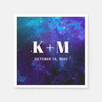 Boda espacial. Estrellas nocturnas. Galaxia modern