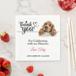 Servilleta De Papel Boda Español Cocker Inglés Gracias