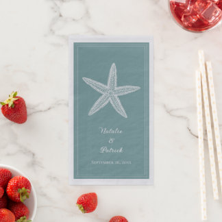 Servilleta De Papel Boda Estrella de Mar Teal