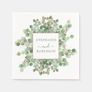 Servilleta De Papel Boda Eucalyptus Summer Greenery