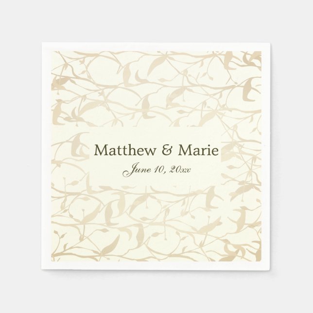 Servilleta De Papel Boda Fancy Foliage (Anverso)