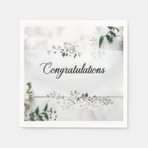 Boda Felicitaciones Papel Napkin
