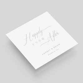 Servilleta De Papel Boda 'Feliz siempre después' de Silver personaliza