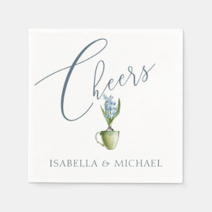 Servilleta De Papel Boda floral acuarela personalizada