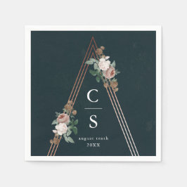 Servilleta De Papel Boda floral boho