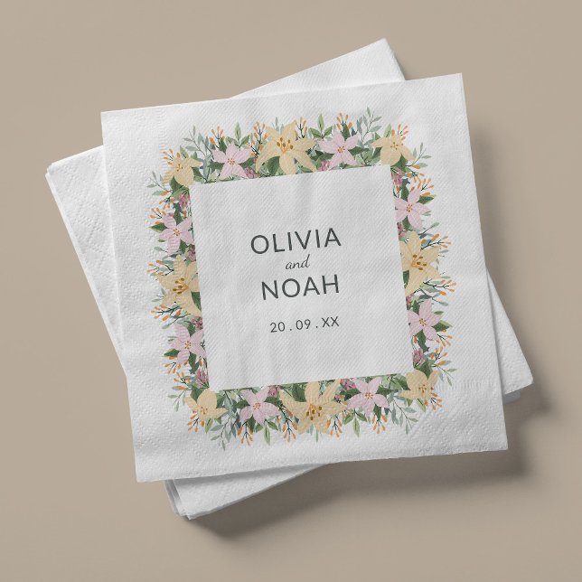 Servilleta De Papel Boda floral boho  (Subido por el creador)