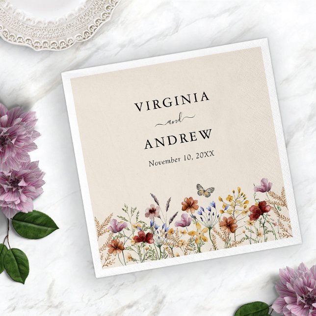 Servilleta De Papel Boda Floral Boho (Floral Boho Wedding Napkins
)