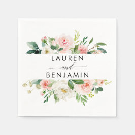 Servilleta De Papel Boda floral, Boho, Rústico, Boda moderno