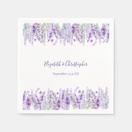 Servilleta De Papel Boda floral botánica de lavanda