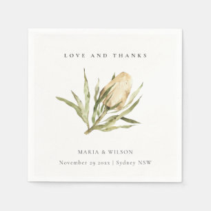 Servilleta De Papel Boda floral cutáneo nativo de Banksia