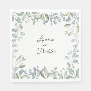 Servilleta De Papel Boda floral de acuarela de lila