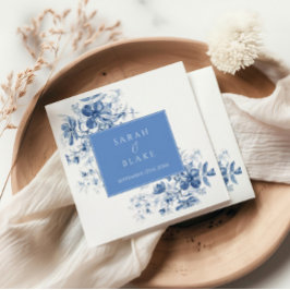 Servilleta De Papel Boda Floral de Blue Toile