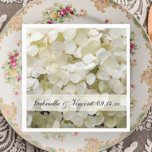Servilleta De Papel Boda floral de Hydrangea blanca (Subido por el creador)