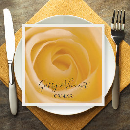 Servilleta De Papel Boda Floral de rosa blanca