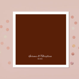 Servilleta De Papel Boda floral de terracota oxidada