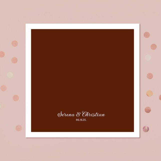 Servilleta De Papel Boda floral de terracota oxidada (Subido por el creador)