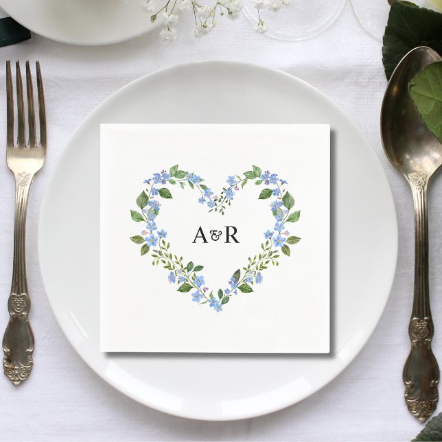 Servilleta De Papel Boda floral de vegetación rústica personalizada (Subido por el creador)