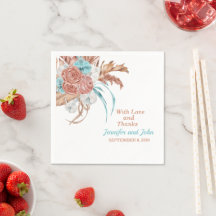 Boda Floral de Watercolor Boho Terracotta