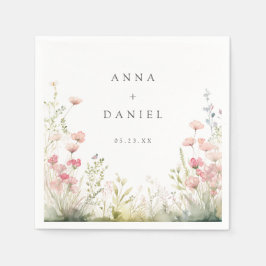 Servilleta De Papel Boda Floral Delicado