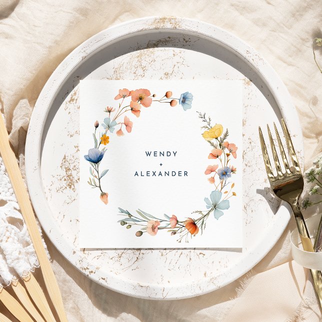 Servilleta De Papel Boda floral elegante y audaz (Subido por el creador)