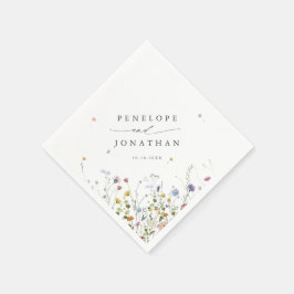 Servilleta De Papel Boda floral floral de primavera