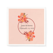 Boda floral otoño Naranja Gold Brown