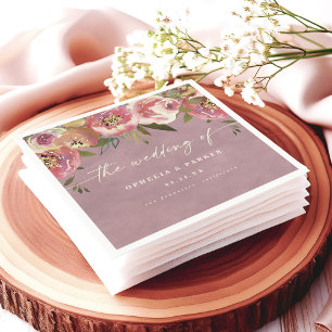 Servilleta De Papel Boda floral polvorienta rosa Ophelia Cottagecore
