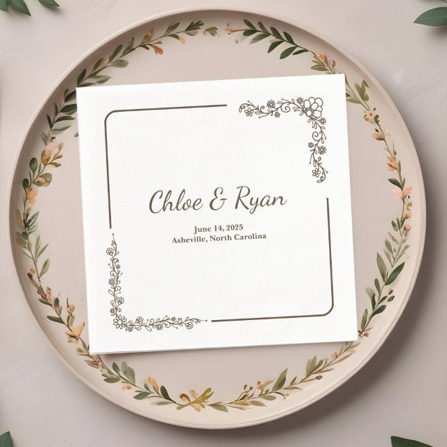 Servilleta De Papel Boda floral rústico (Subido por el creador)