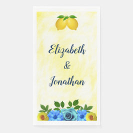 Servilleta De Papel Boda floral soleado de limón