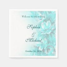 Boda floral turquesa elegante