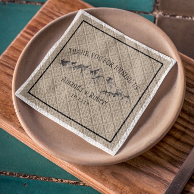 Servilleta De Papel Boda Forestal de Mountain Woodland Personalizado (Subido por el creador)