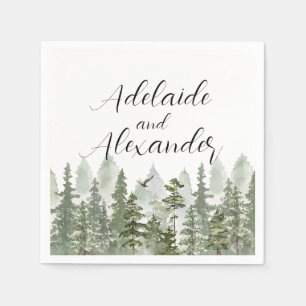 Servilleta De Papel Boda forestal de Woodland