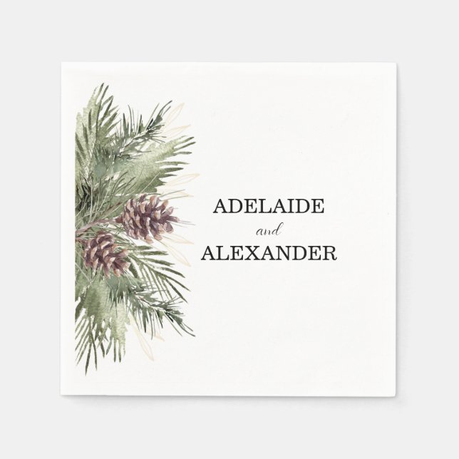 Servilleta De Papel Boda forestal de Woodland (Anverso)