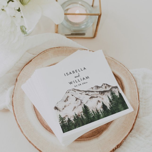 Servilleta De Papel Boda Forestal Rústico de las Montañas (Subido por el creador)