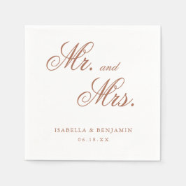 Servilleta De Papel Boda Formal Elegante Terracota Tradicional