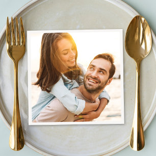 Servilleta De Papel Boda Foto Pareja recién casada