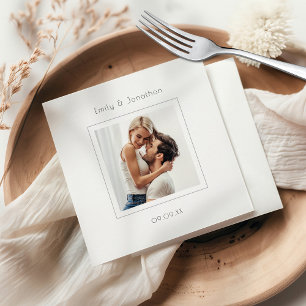 Servilleta De Papel Boda fotográfico contemporáneo de la plaza moderna